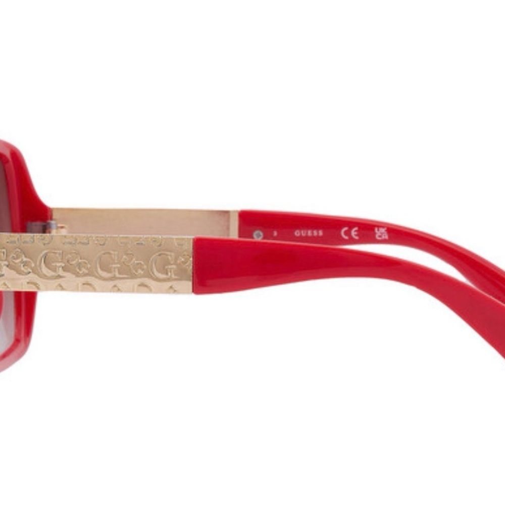 Guess Bold Red gold square gradient sunglasses GO00031 - Picture 3 of 5